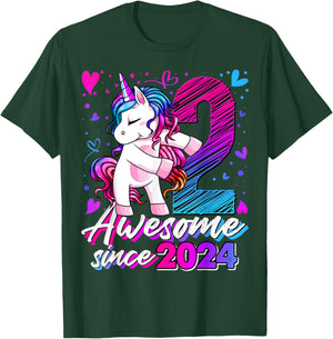 2nd Birthday Shirt Girl 2 Year Old Gifts 2 Birthday Girl T-Shirt - T-Shirt | Forest