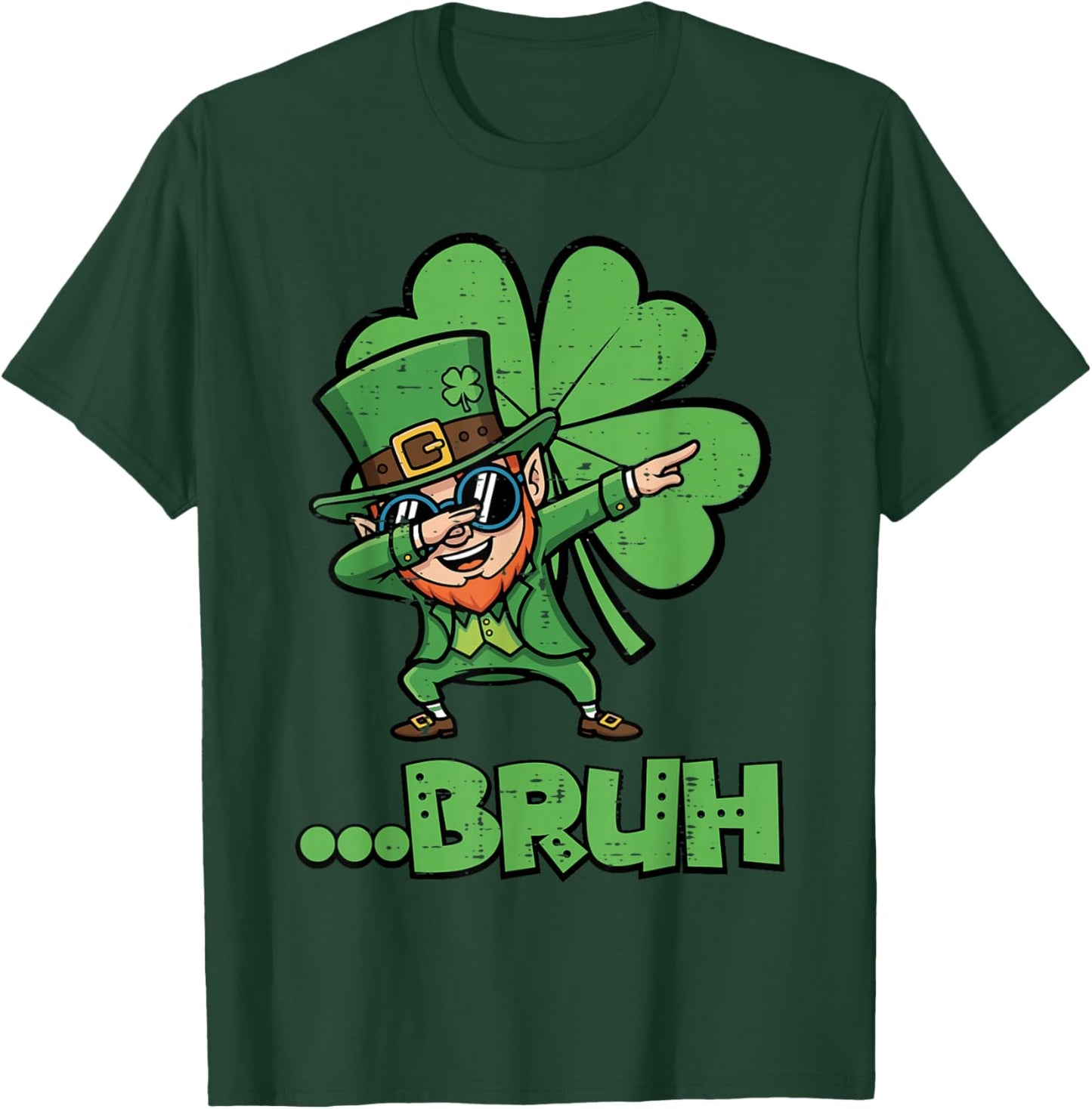St Patricks Day Leprechaun Bruh Saint Paddys Women Men Kids T-Shirt - T-Shirt | Forest