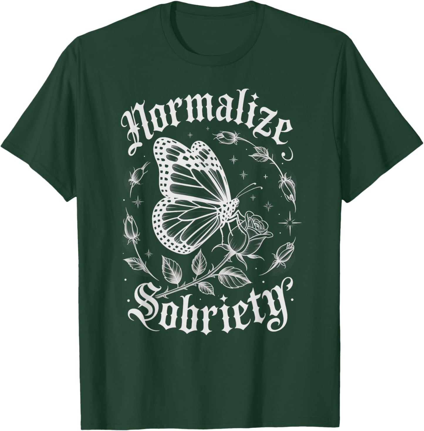 Cute NORMALIZE Sobriety Sober Matters AA Support Recovery T-Shirt - T-Shirt | Forest