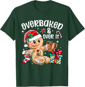 Retro Sunglasses Over Baked and Over It Funny Gingerbread T-Shirt - T-Shirt | Forest