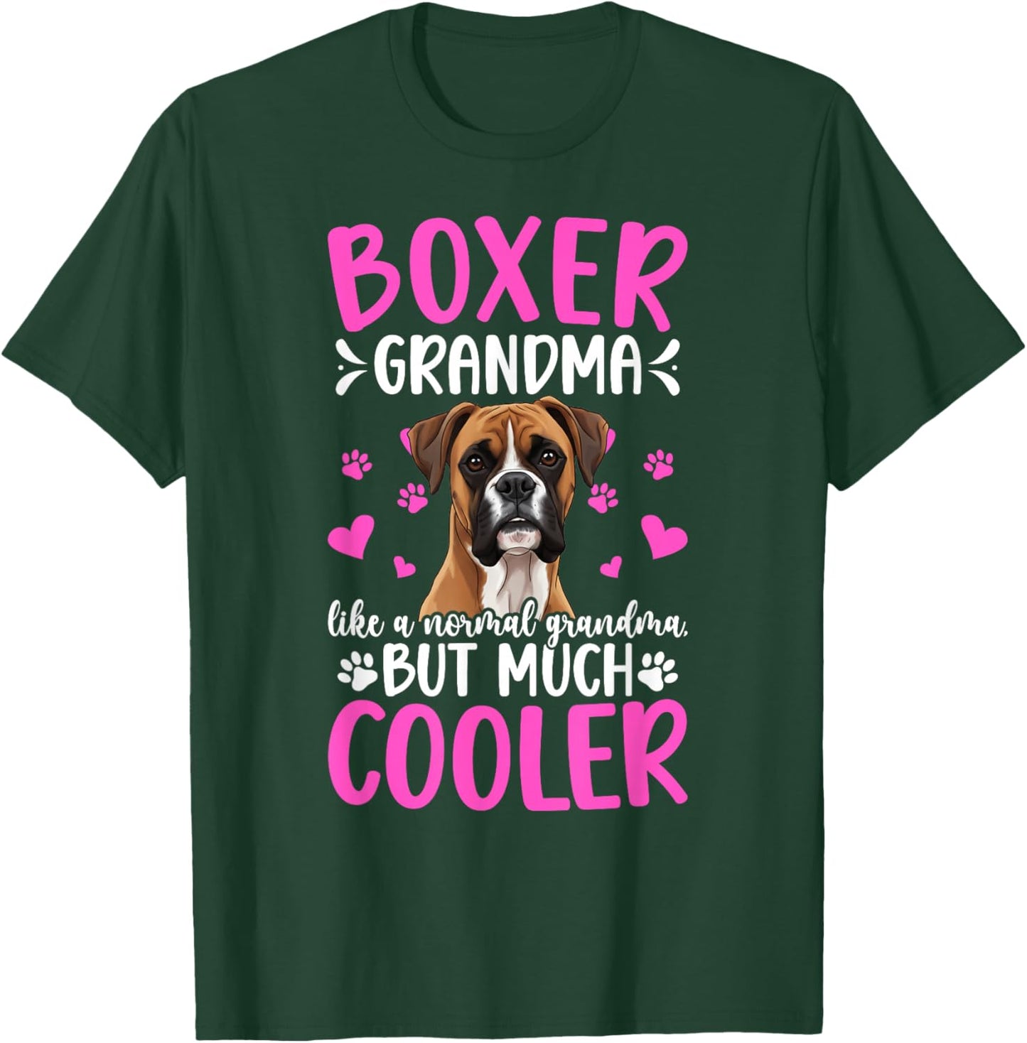 Boxer Grandma Definition Boxer Grandmother T-Shirt - T-Shirt | Forest