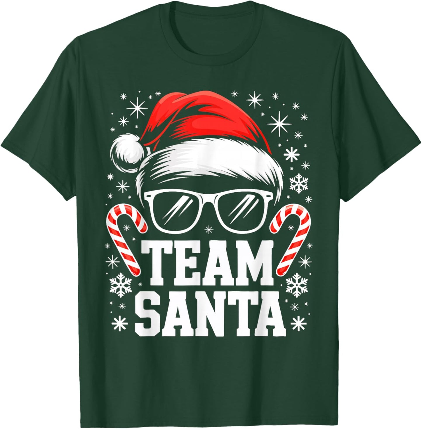 Team Santa Shirt Adult Kids Christmas Santa Squad Costume T-Shirt - T-Shirt | Forest