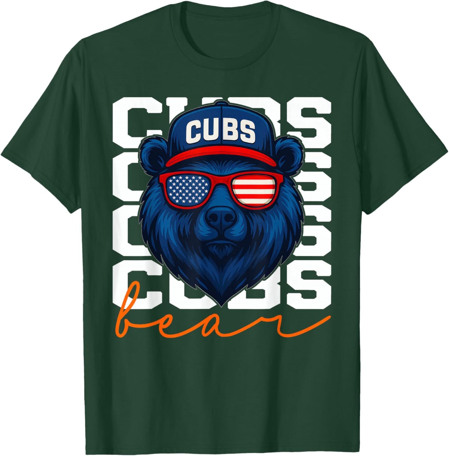 Vintage Cubs Name Personalized Retro Women Kid T-Shirt - T-Shirt | Forest