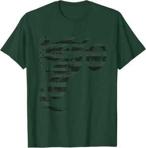 Dirt Bike American Flag Backflip Motocross Enduro T-Shirt - T-Shirt | Forest