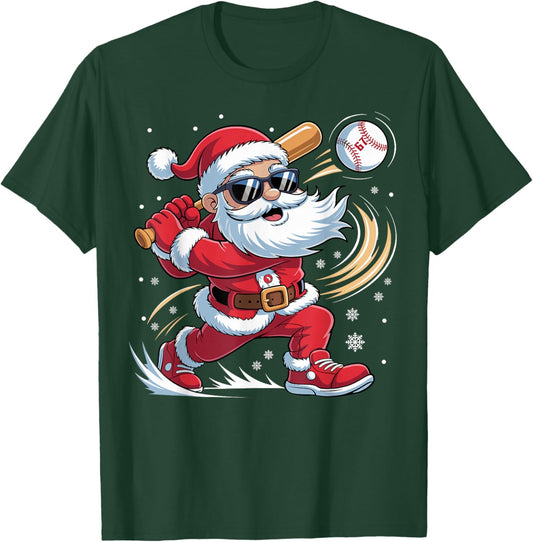 Funny Santa Baseball 67 Meme Christmas Matching Boys Kids T-Shirt - T-Shirt | Forest