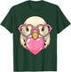 Cute Parakeet Blowing Pink Valentine Heart Bubble Gum T-Shirt - T-Shirt | Forest