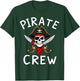 Kids Boys Pirate Crew Birthday Party Supplies Group Matching T-Shirt - T-Shirt | Forest
