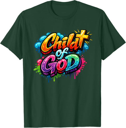Child of GOD - Christian Graffiti T-Shirt - T-Shirt | Forest