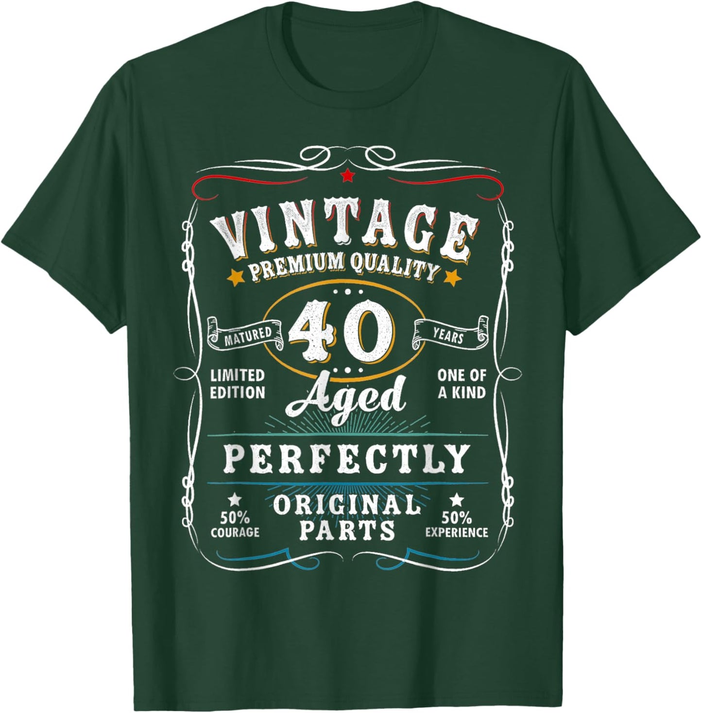 40 Year Old Gifts Limited Edition Men Vintage 40th Birthday T-Shirt - T-Shirt | Forest