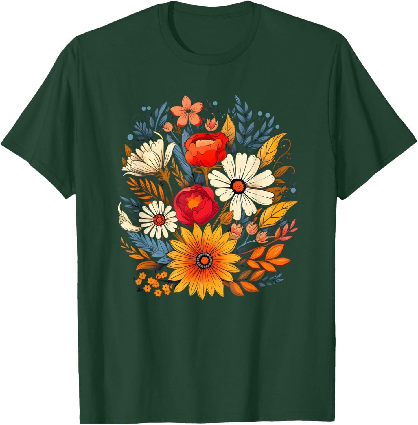 Floral Nature Flower Boho Wildflower Lover T-Shirt - T-Shirt | Forest