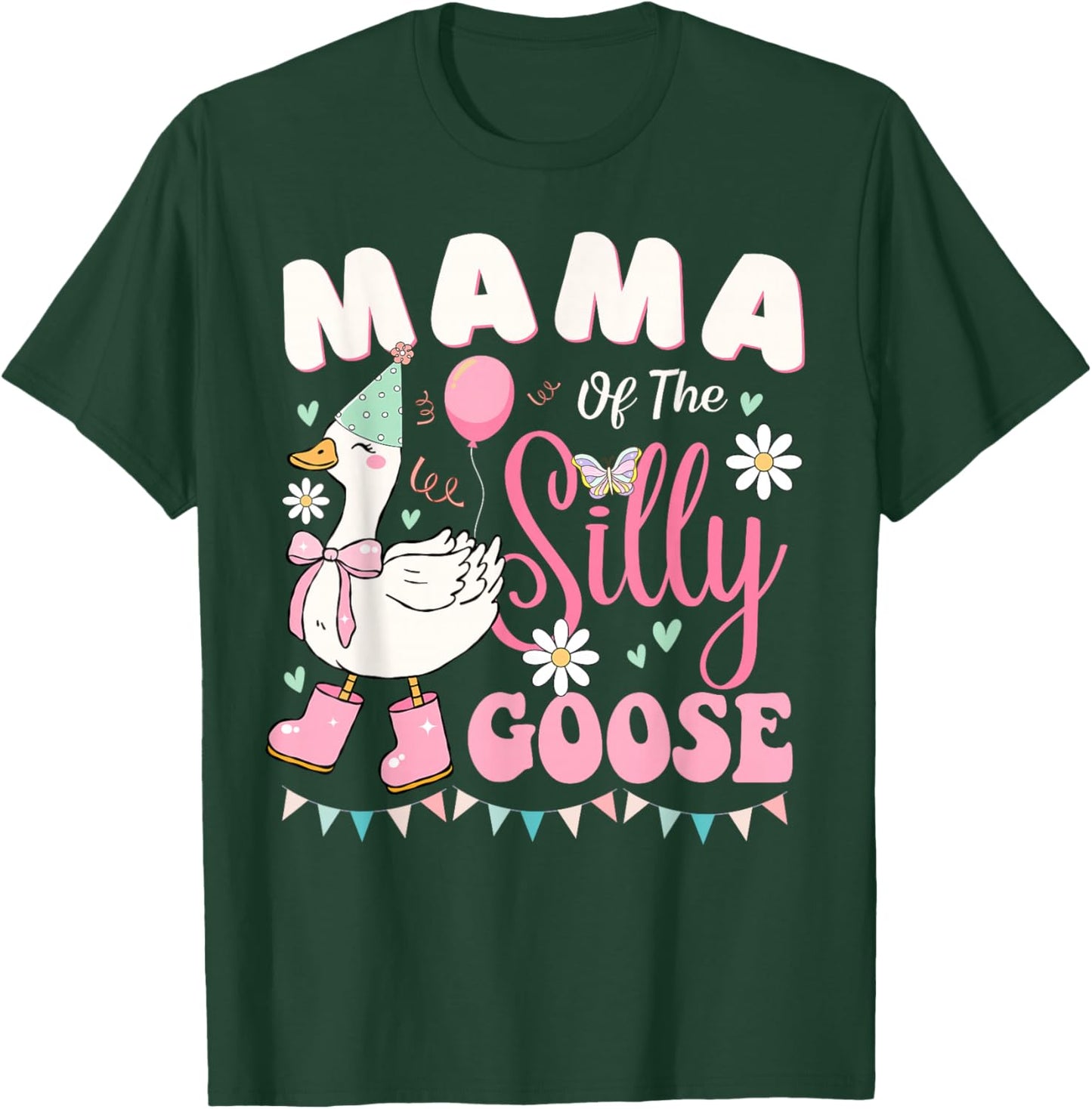 Mama of The Silly Goose Birthday Party Family Matching T-Shirt - T-Shirt | Forest
