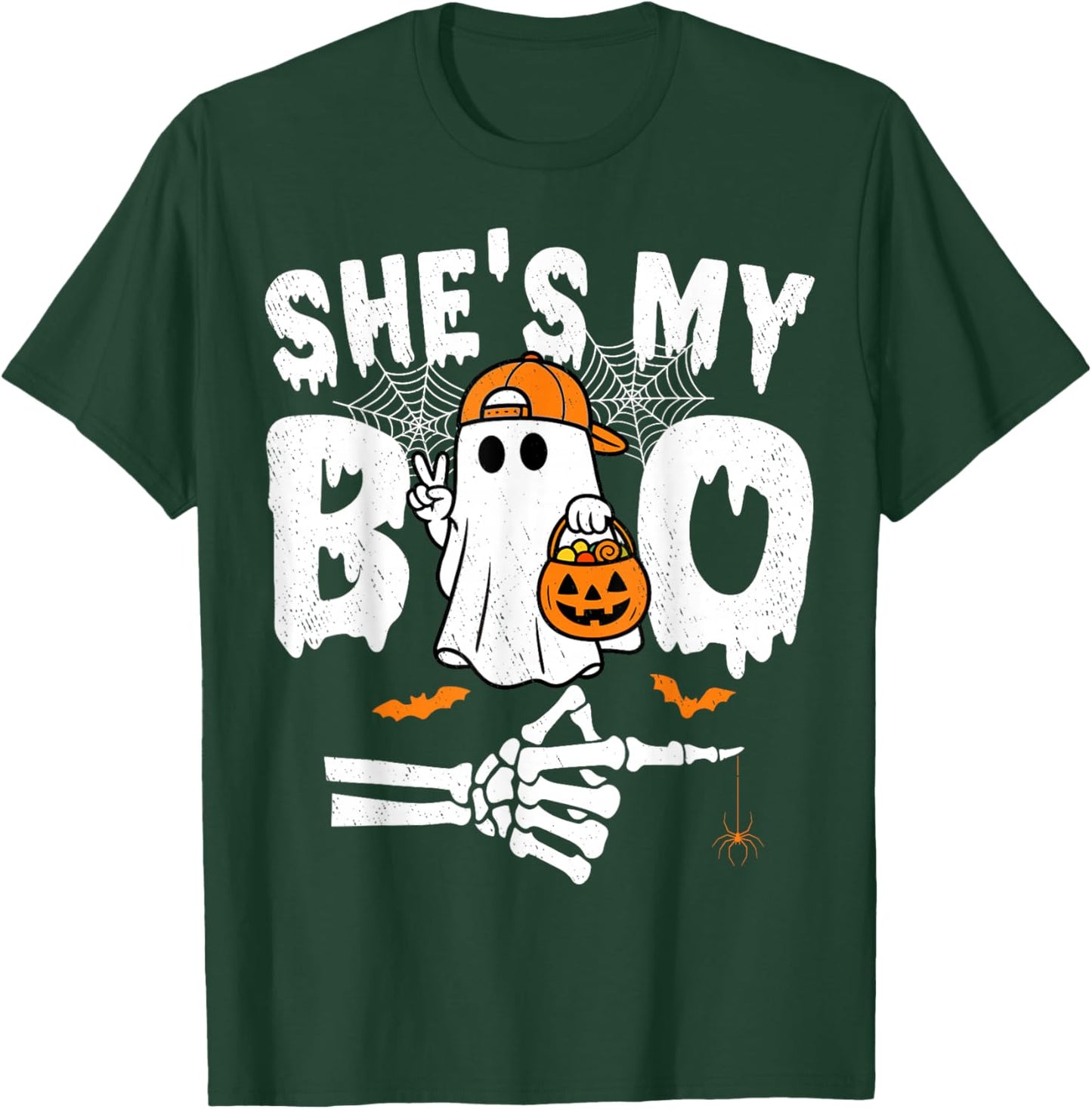He's My Boo Matching Couple Halloween Couples She's My Boo T-Shirt - T-Shirt | Forest