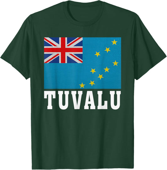 Tuvalu Flag Patriotic National Roots Souvenir T-Shirt - T-Shirt | Forest