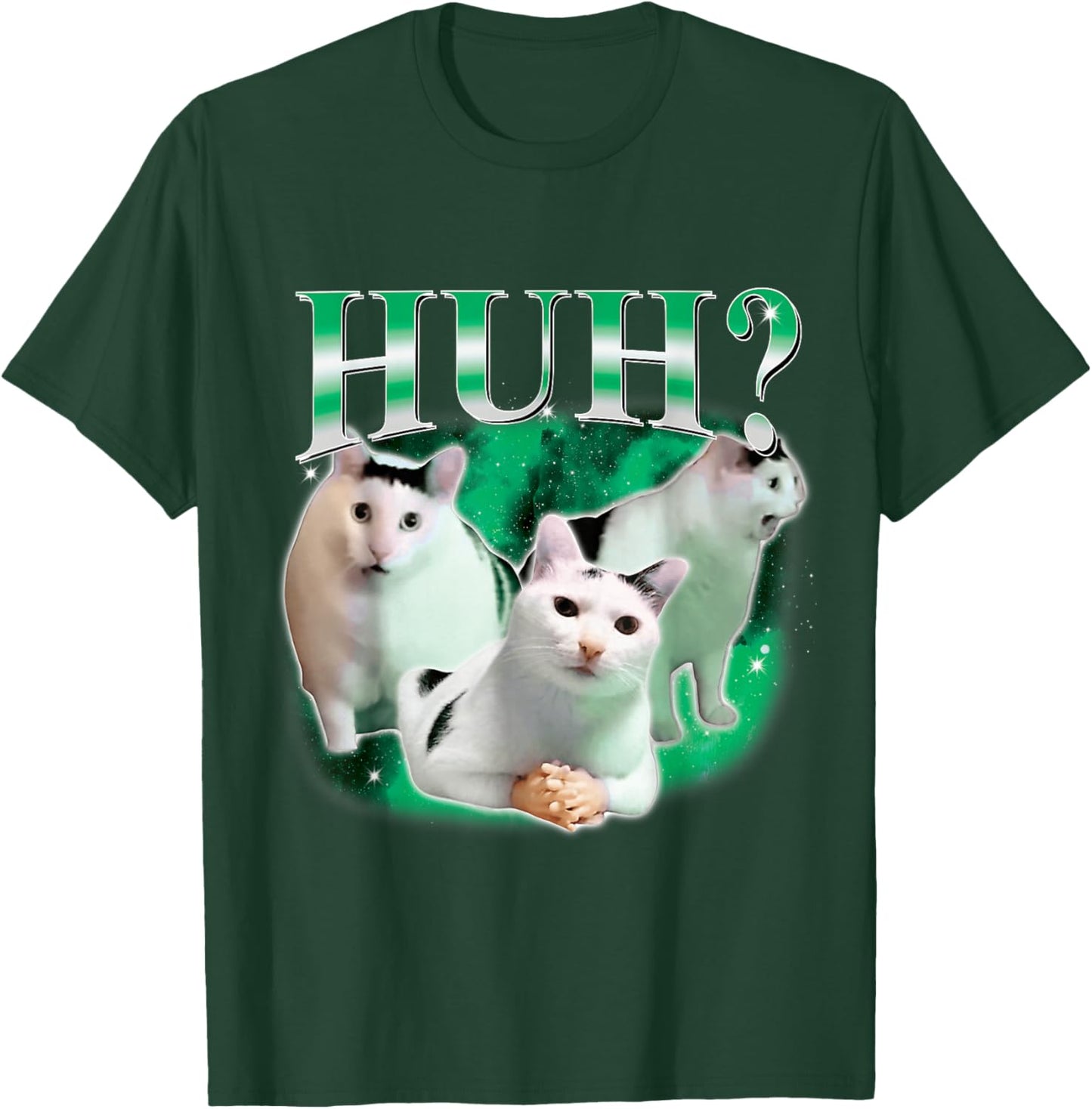Huh Funny Dank Cat Stupid Oddly Specific Cat Meme Bootleg T-Shirt - T-Shirt | Forest