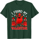 I Found My Valentine Cardinal Bird Cute Hearts Floral Roses T-Shirt - T-Shirt | Forest