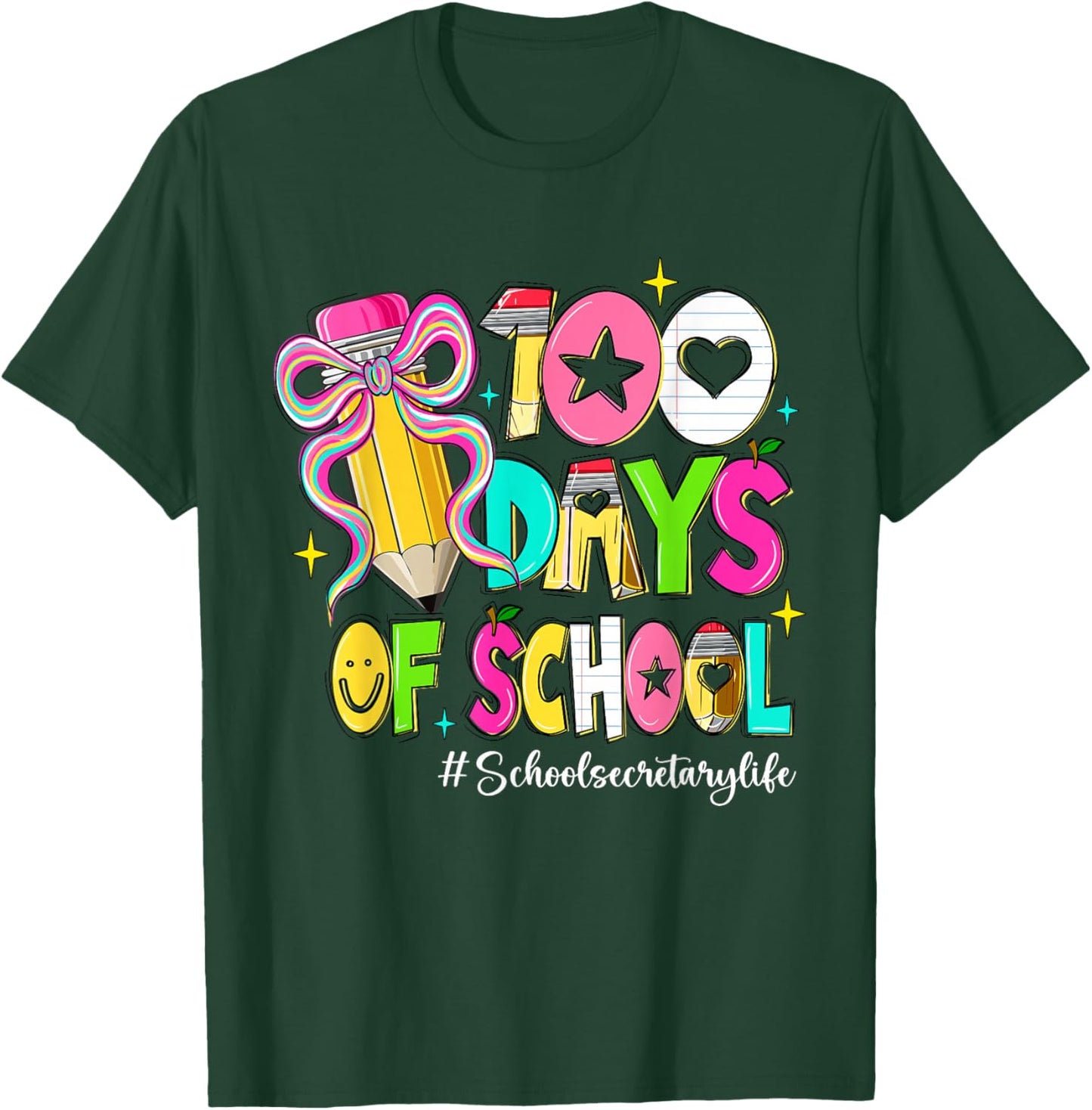 Bow Pencil Cute T-Shirt - T-Shirt | Forest