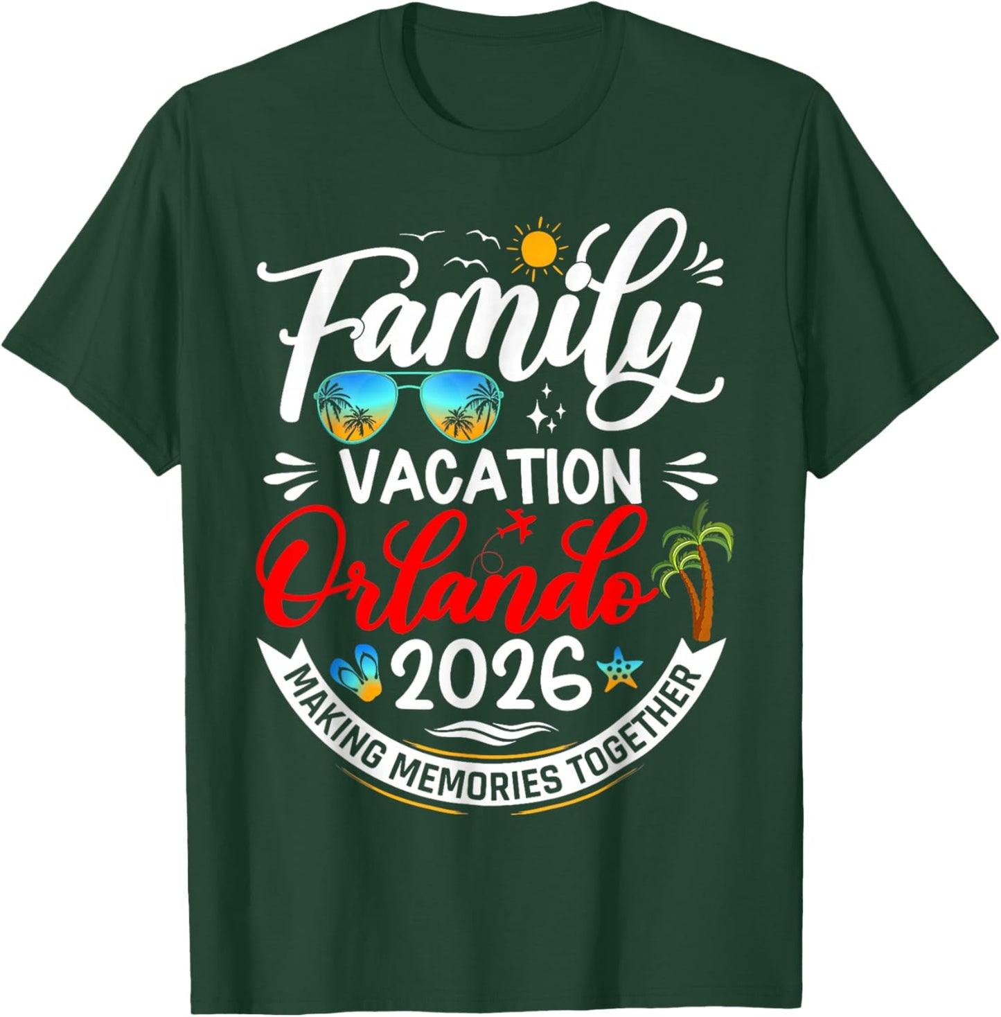 Family Vacation Orlando 2026 Beach Summer Vacation 2026 T-Shirt - T-Shirt | Forest