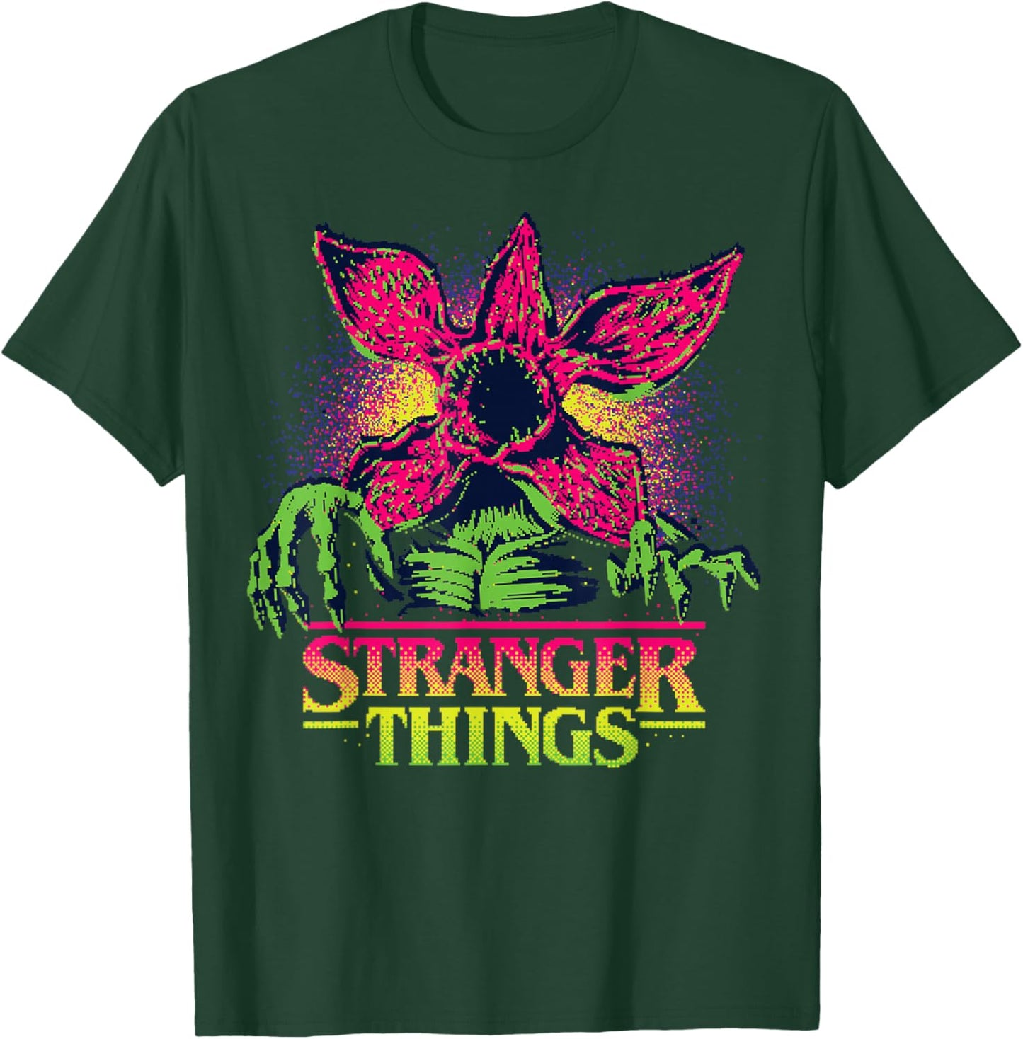 Stranger Things Season 5 Retro Video Game Demogorgon T-Shirt - T-Shirt | Forest