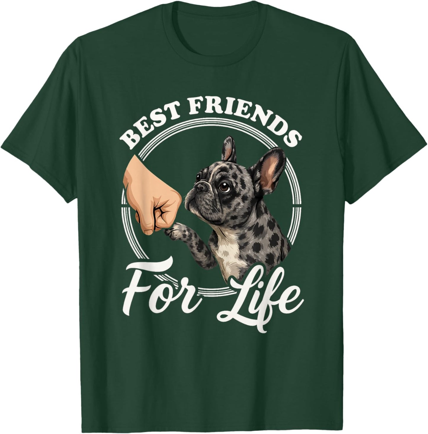 French Bulldog Lover Design Merle French Bulldog T-Shirt - T-Shirt | Forest