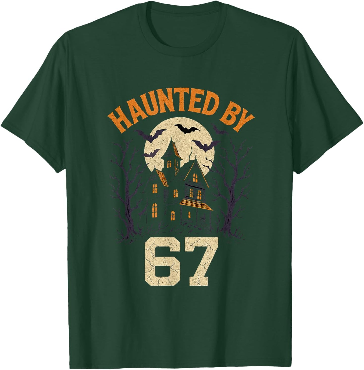 67 Meme Halloween Costume Haunted by 6-7 Brainrot Six Seven T-Shirt - T-Shirt | Forest