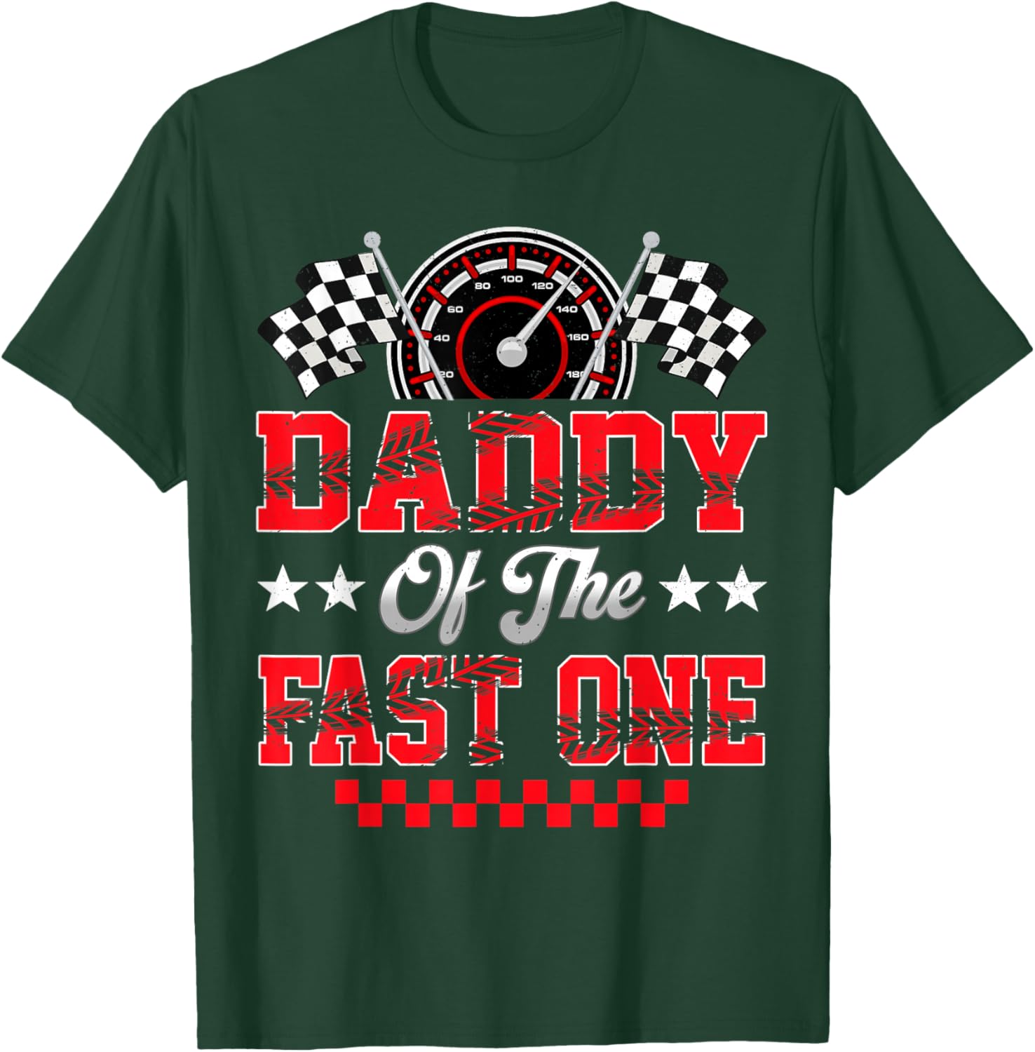 Race Car Birthday Party Daddy of The Fast One T-Shirt - T-Shirt | Forest