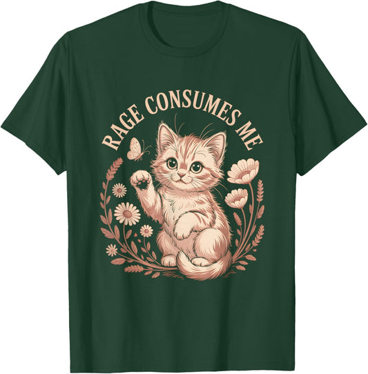 Cute Kitten Meme Rage Consumes Me Shirt T-Shirt - T-Shirt | Forest