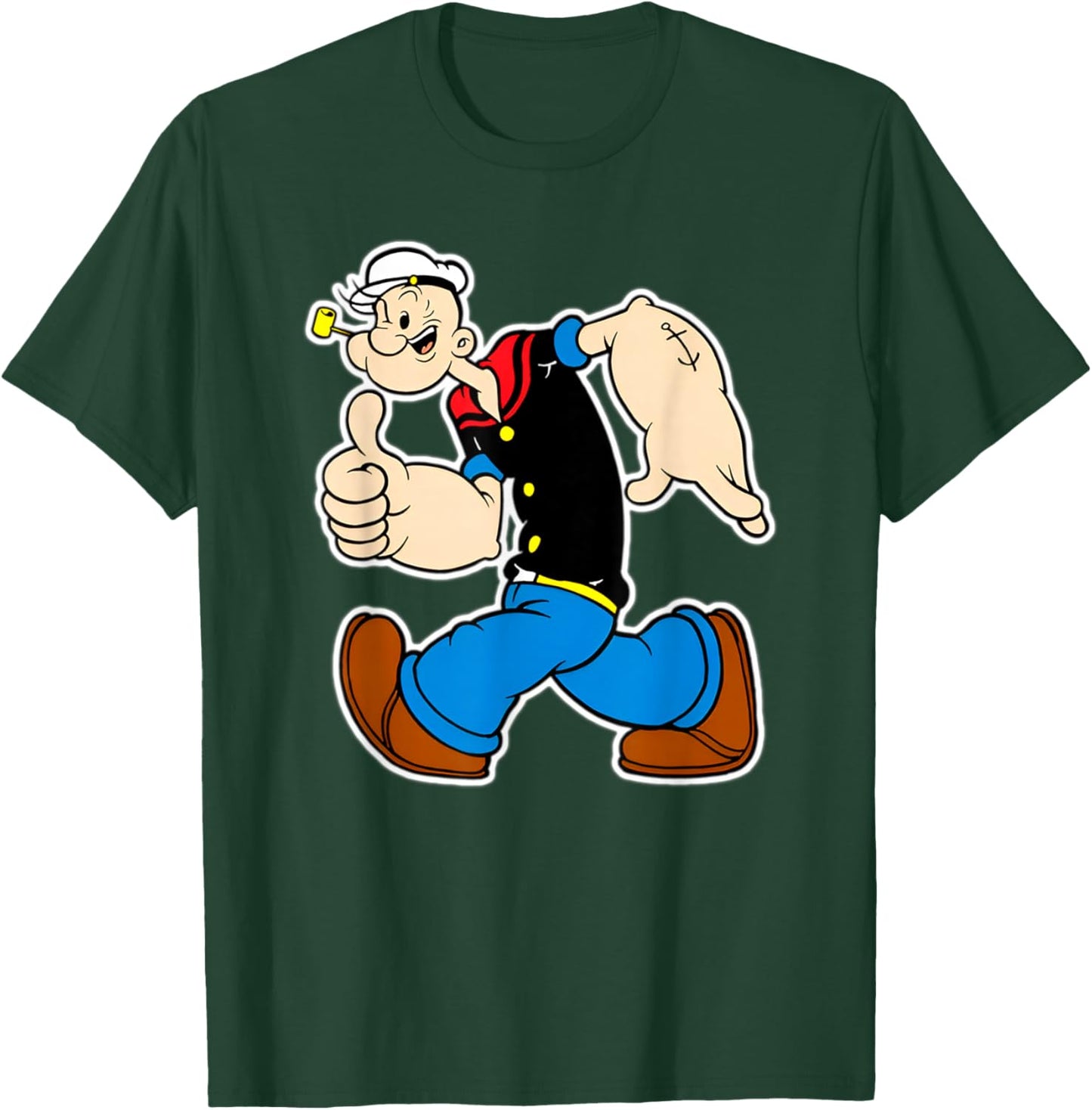 Vintage Pop Eye Cartoon Thumbs Up T-Shirt - T-Shirt | Forest