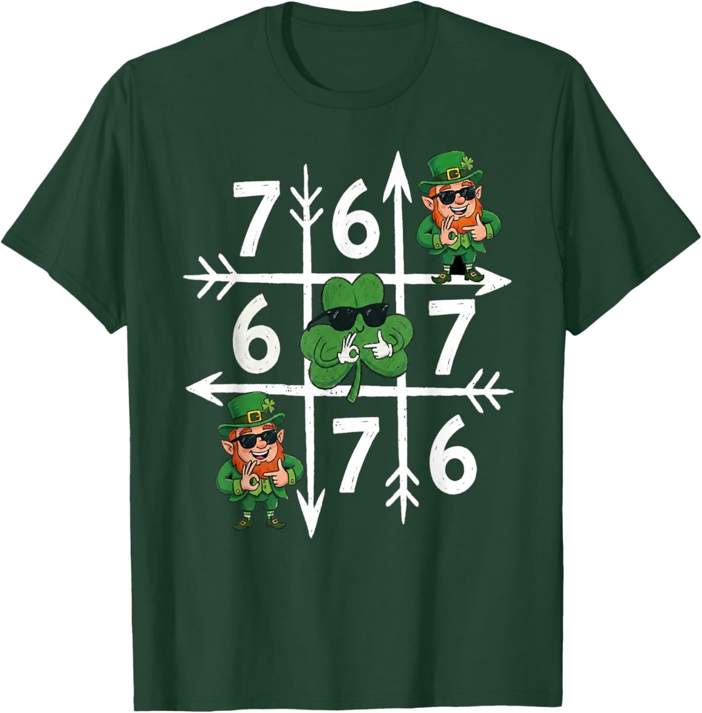 Funny 6 7 St. Patricks Day Six Seven Meme T-Shirt - T-Shirt | Forest