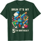 Bruh Its My 5th Birthday Pixel Dab 5 Bday Gamer Boys Kids T-Shirt - T-Shirt | Forest