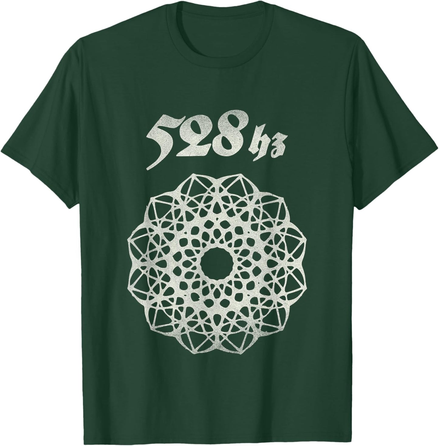 528 Hz Divine Frequency Cymatics Aesthetic Geometry T-Shirt - T-Shirt | Forest