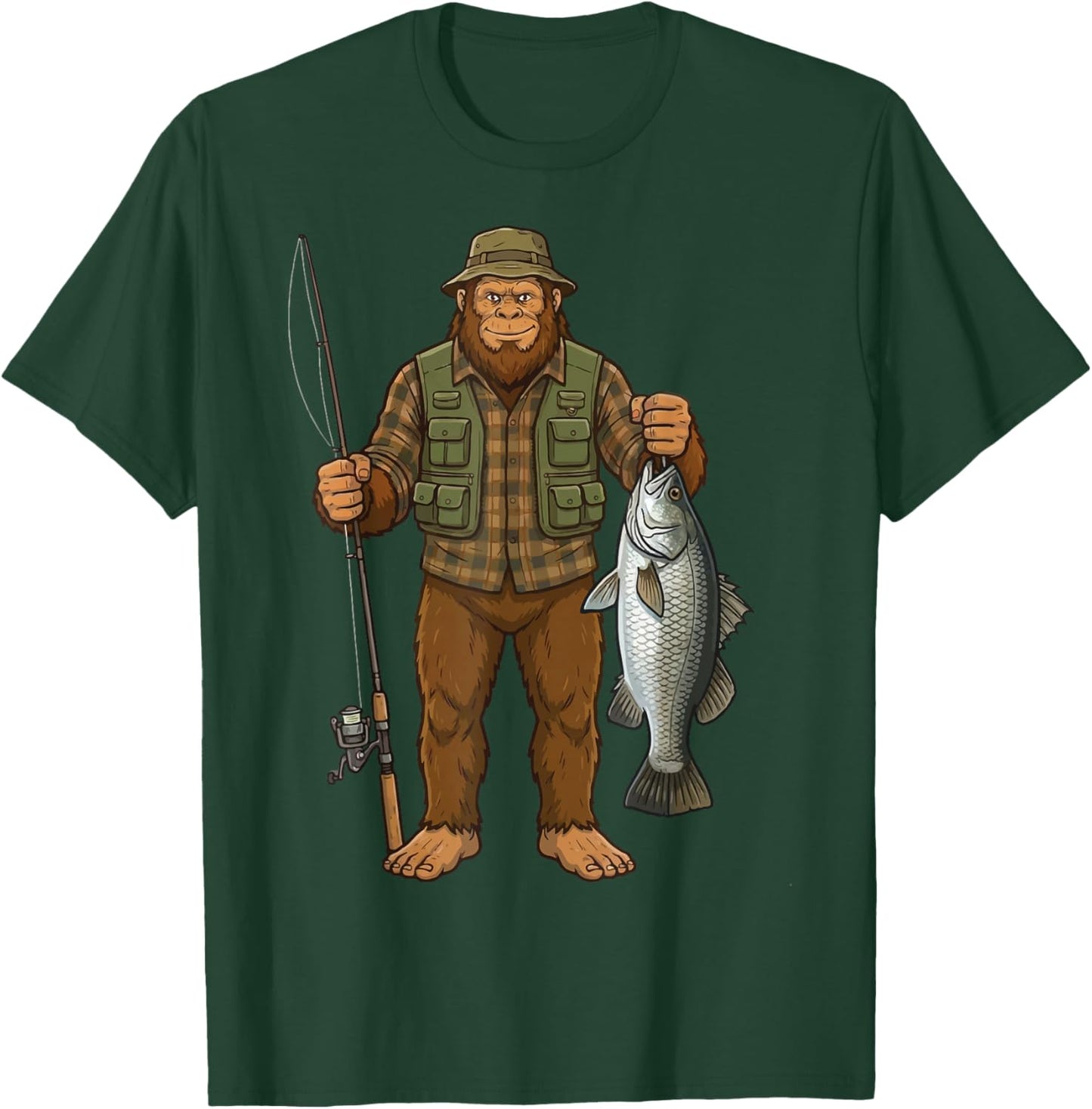 Barramundi Bigfoot Fisher T-Shirt - T-Shirt | Forest