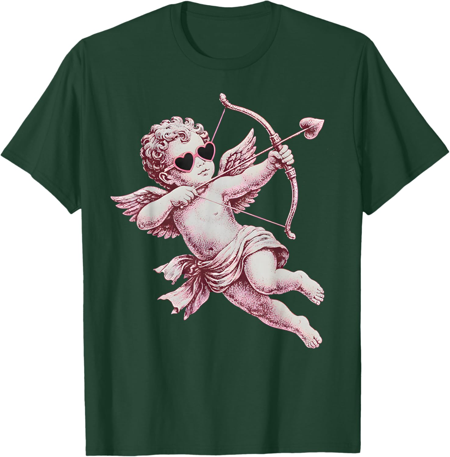 Cherub Angel Cupid Vintage Aesthetic Valentines T-Shirt - T-Shirt | Forest