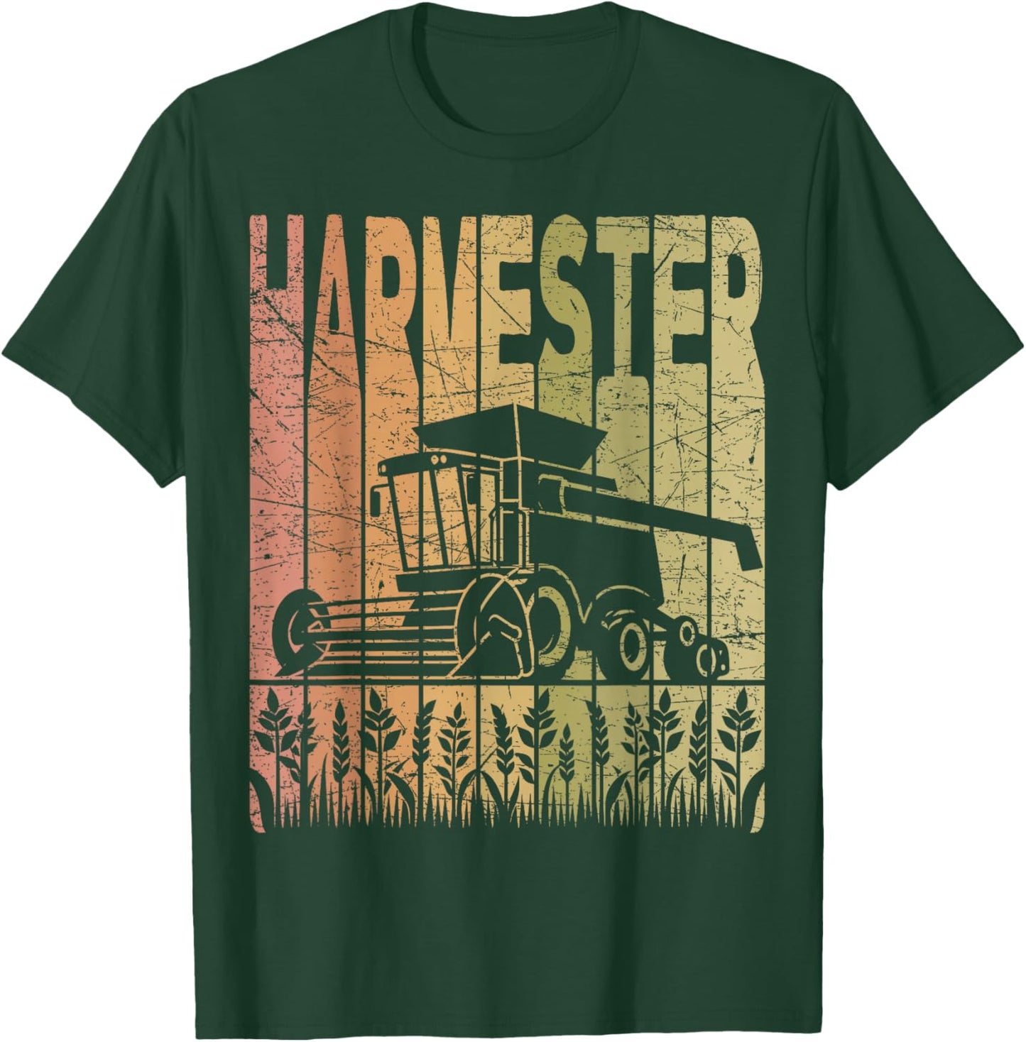 Harvester Vintage Harvesting Retro Harvest T-Shirt - T-Shirt | Forest