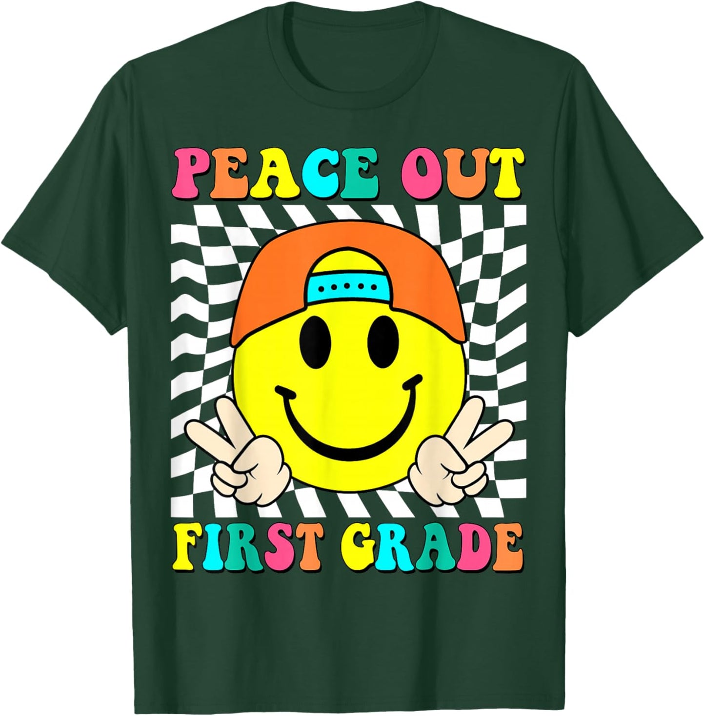 Last Day of School Peace Out 1st Grade Kids Boy Graduation T-Shirt - T-Shirt | Forest
