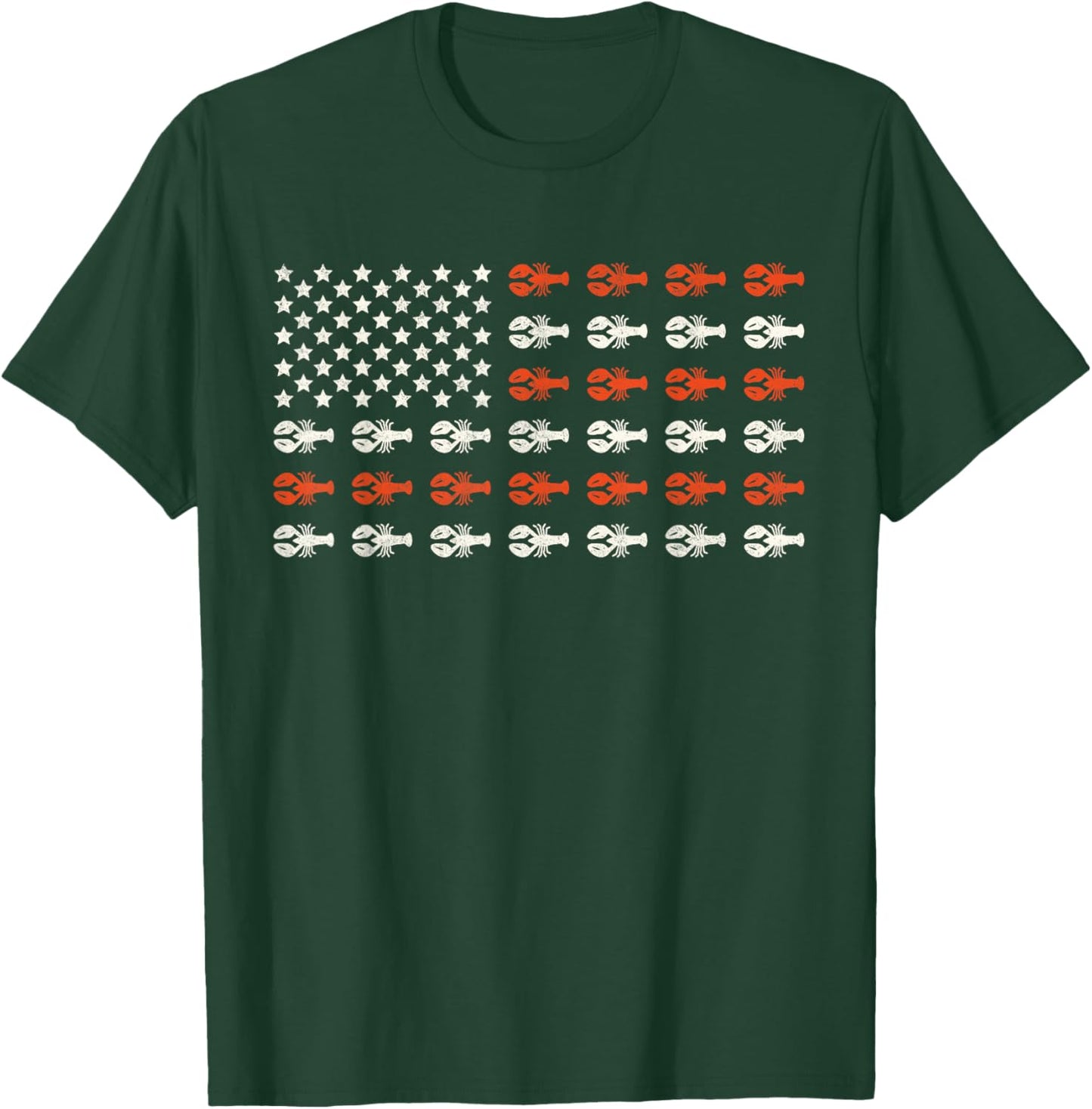 Crawfish Boil American US Flag Cajun Crayfish Party Men Boys T-Shirt - T-Shirt | Forest