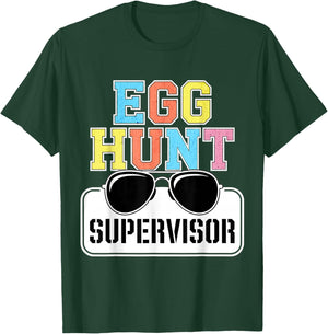 Easter Egg Hunt Supervisor Funny Mom Dad Men Women Kids T-Shirt - T-Shirt | Forest