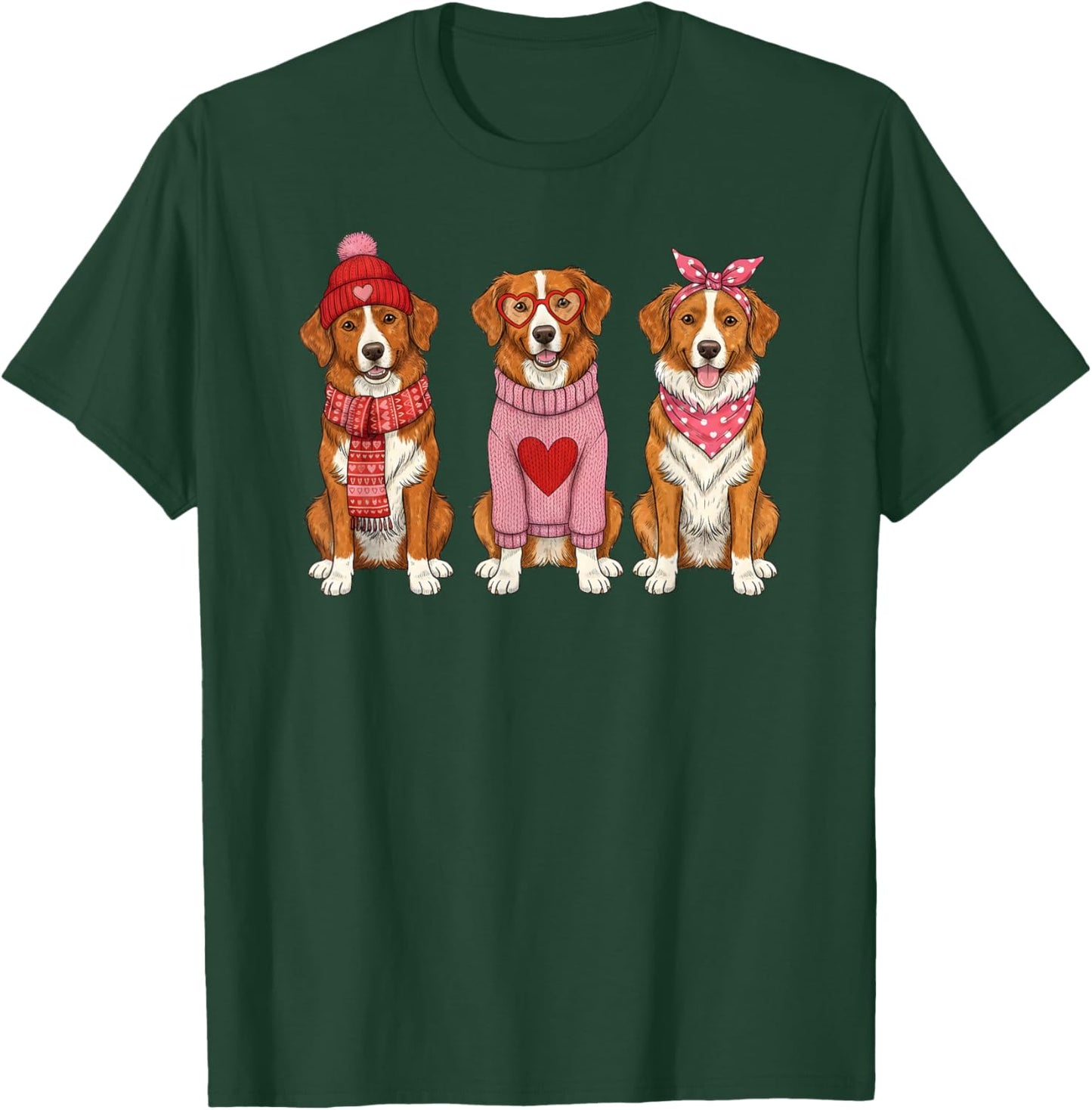 Cute Nova Scotia Duck Tolling Retriever Valentine Dog T-Shirt - T-Shirt | Forest