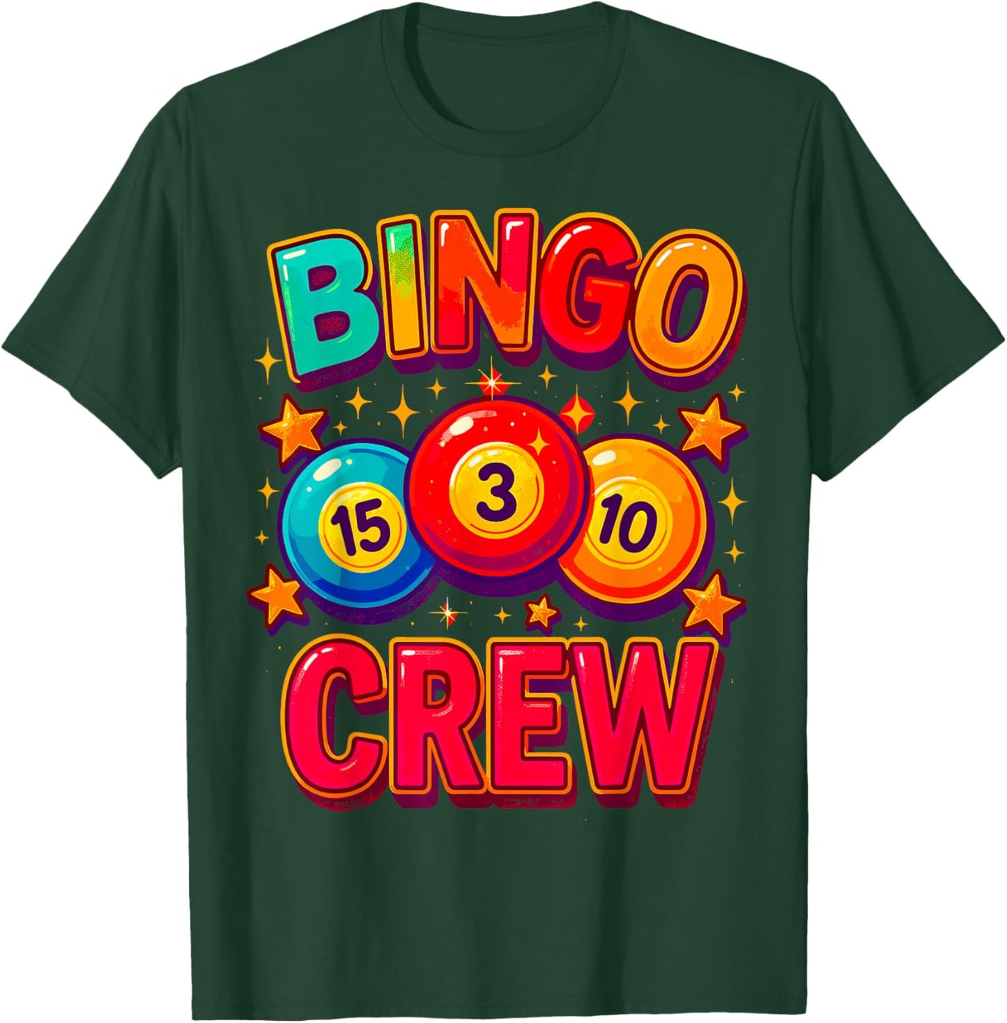 Bingo Crew Funny Retro Game Night T-Shirt - T-Shirt | Forest