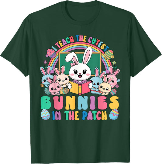 Easter Teacher I Teach The Cutest Bunnies Easter for Teacher T-Shirt - T-Shirt | Forest
