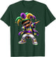 Boys Mardi Gras Dabbing Boy Black Jester Beads Toddler Kids T-Shirt - T-Shirt | Forest