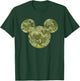 Disney Mickey Mouse Icon Green Camo Camouflage Pattern T-Shirt - T-Shirt | Forest