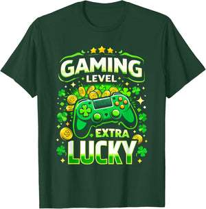 Gaming Video Game St Patricks Day Teen Girls Boys Youth T-Shirt - T-Shirt | Forest