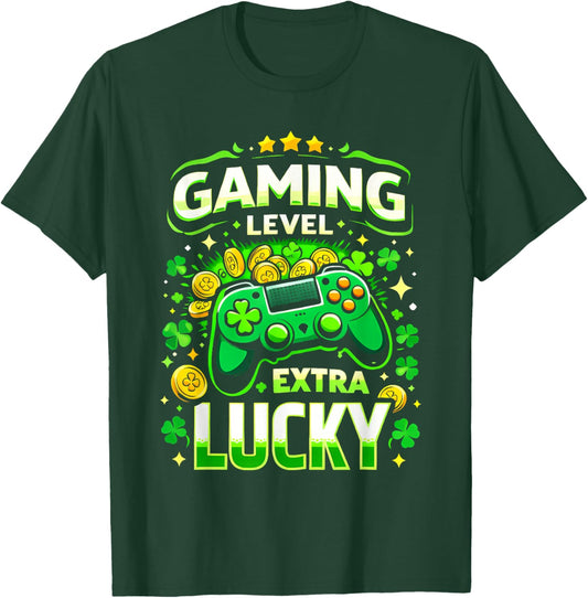 Gaming Video Game St Patricks Day Teen Girls Boys Youth T-Shirt - T-Shirt | Forest
