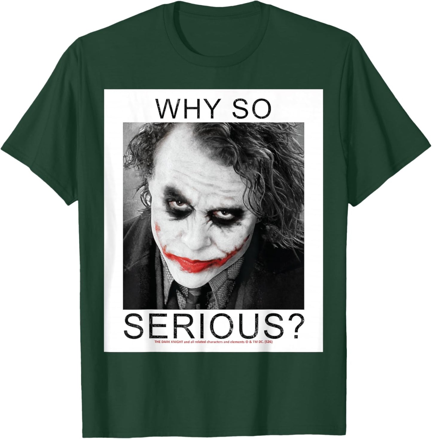 Dark Knight Why So Serious Joker Face Art T-Shirt - T-Shirt | Forest