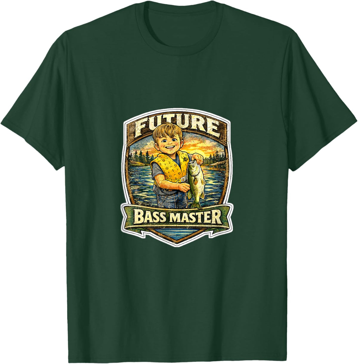 Future Bass Master Kid Fisherman T-Shirt - T-Shirt | Forest