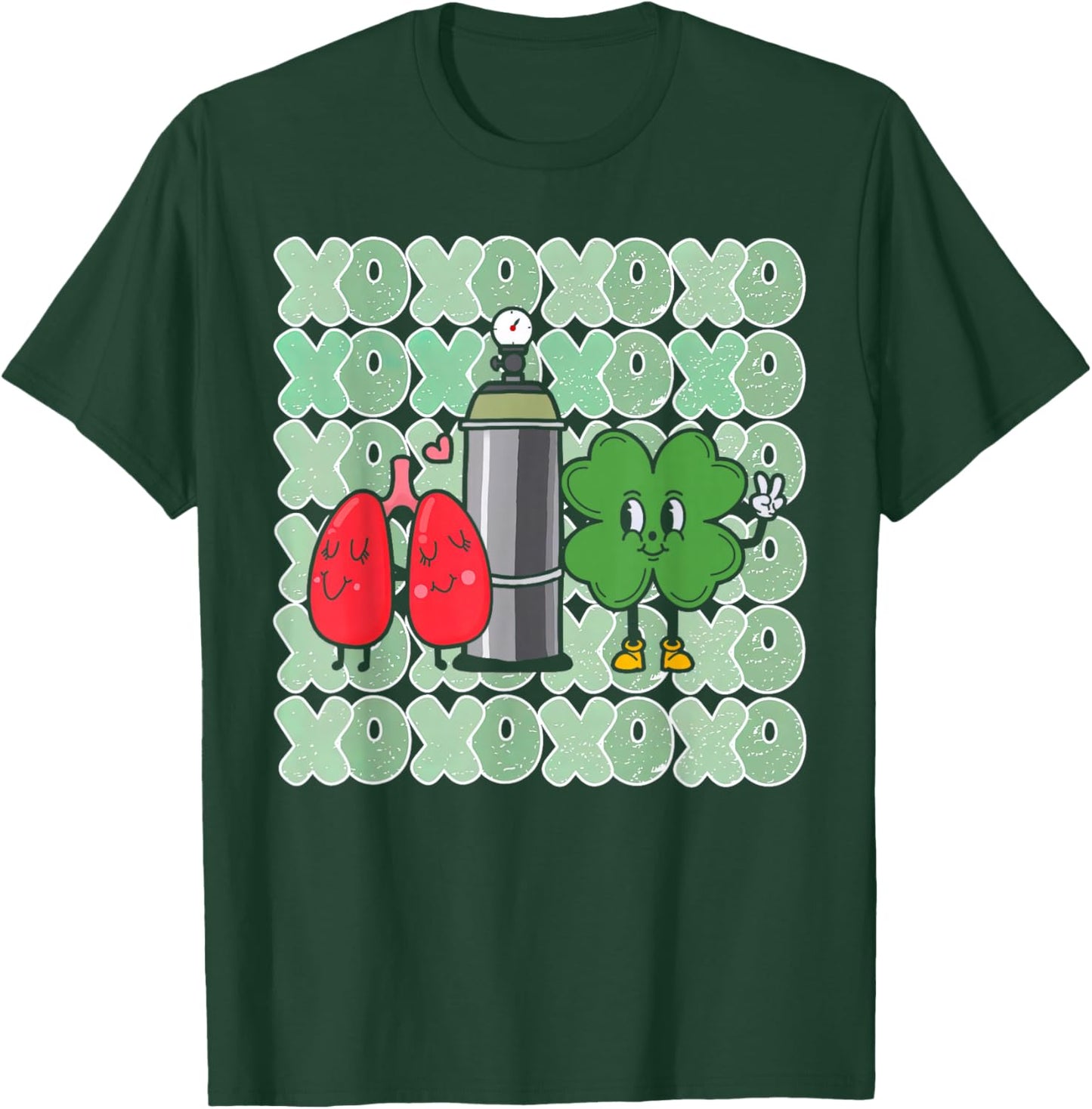 Respiratory Therapist ST Patrick's Day RT Lung Pulmonologist T-Shirt - T-Shirt | Forest