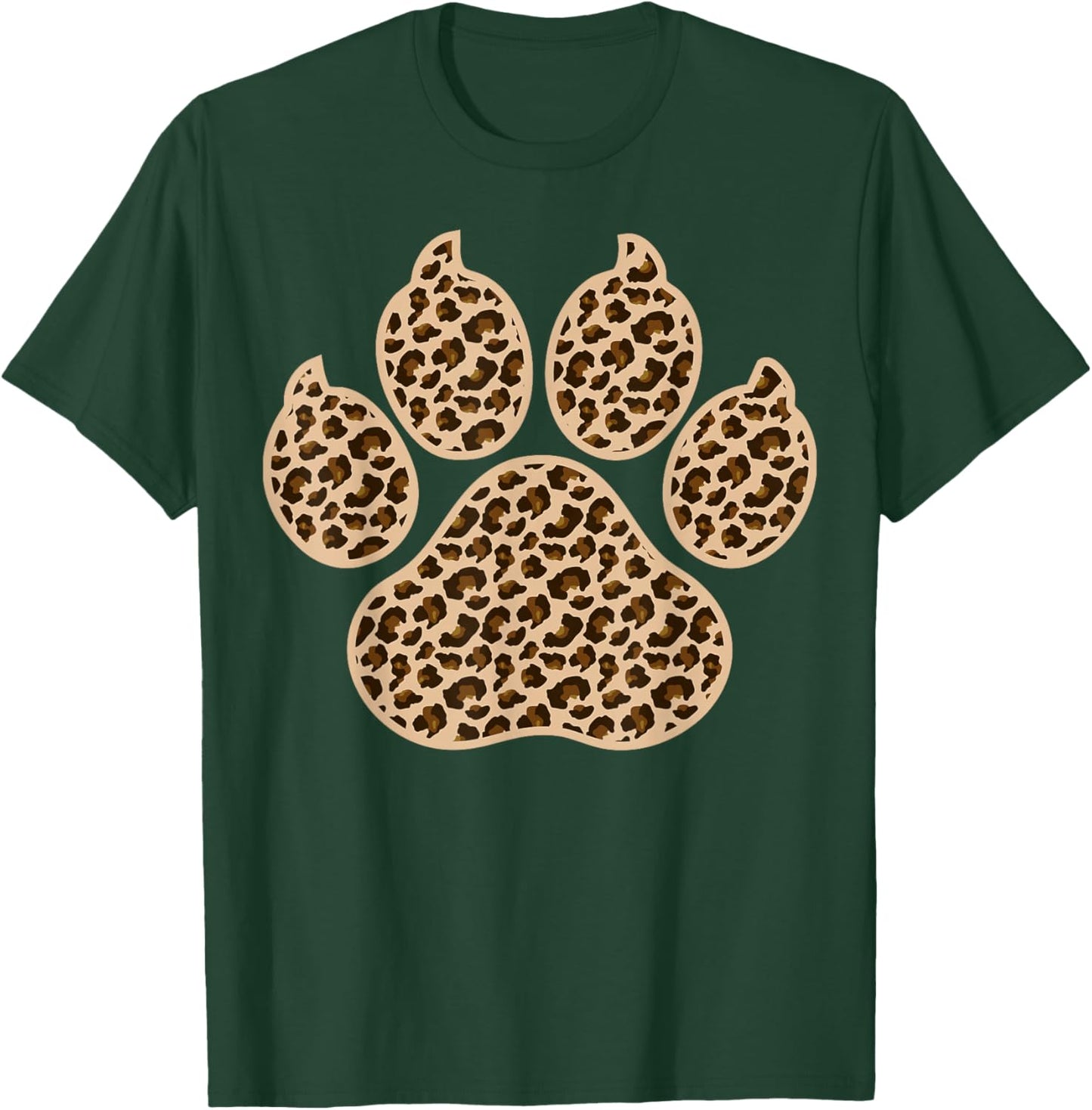 Cute Leopard Print Paw Kids Girls Animal Print Boys Cheetah T-Shirt - T-Shirt | Forest