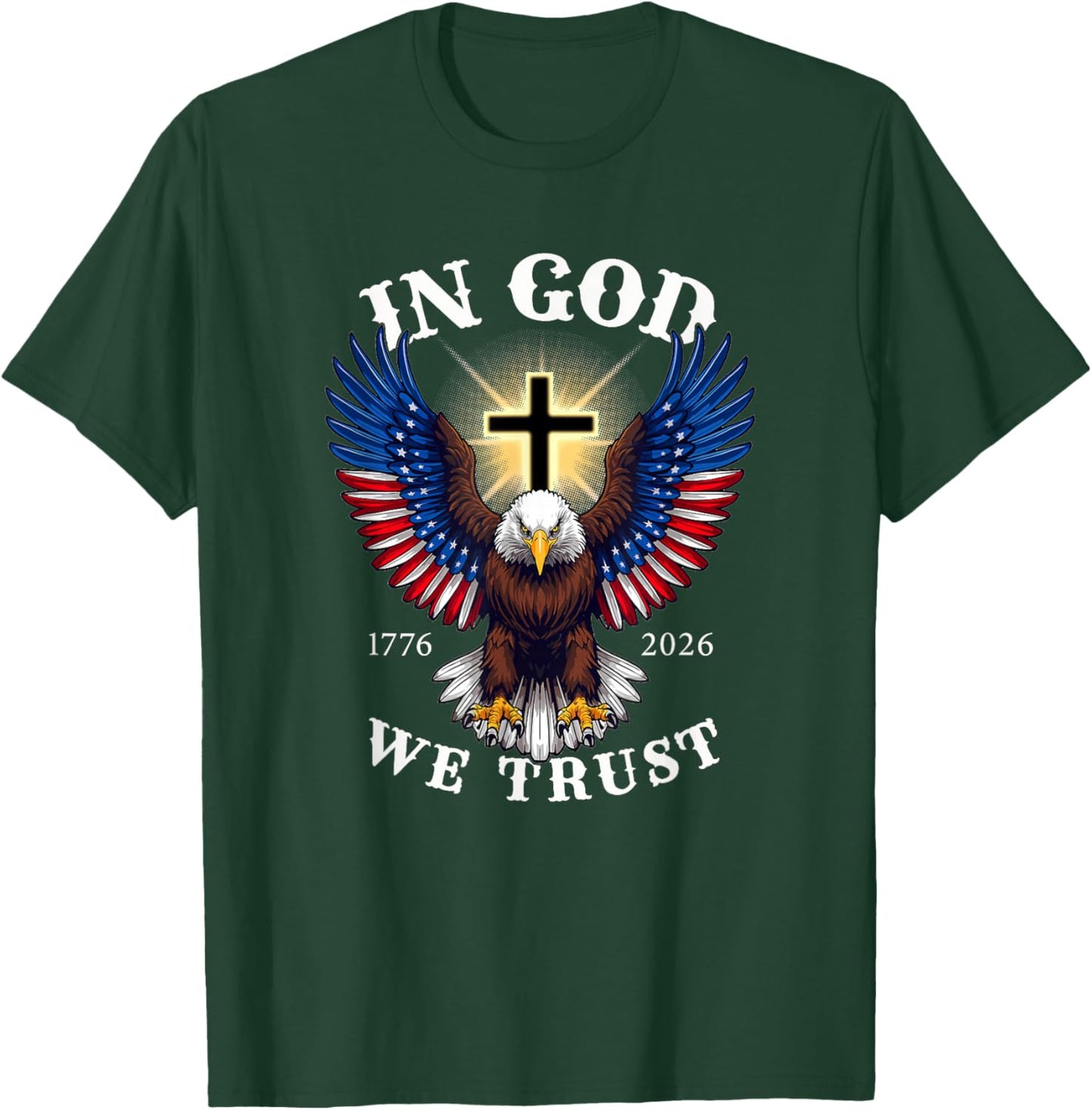 in God We Trust Patriotic Eagle Faith and Freedom T-Shirt - T-Shirt | Forest