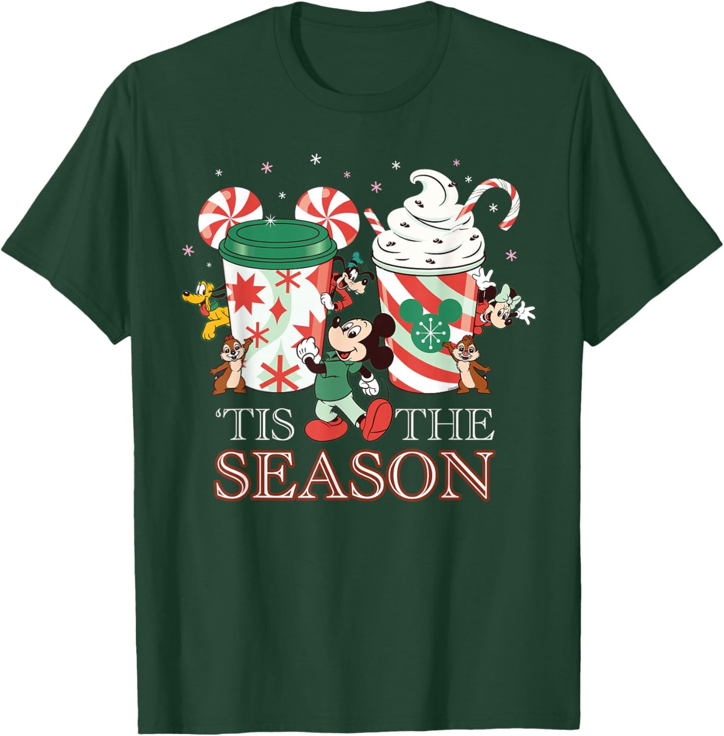 Disney Mickey & Friends 'Tis The Season Christmas Coffee T-Shirt - T-Shirt | Forest