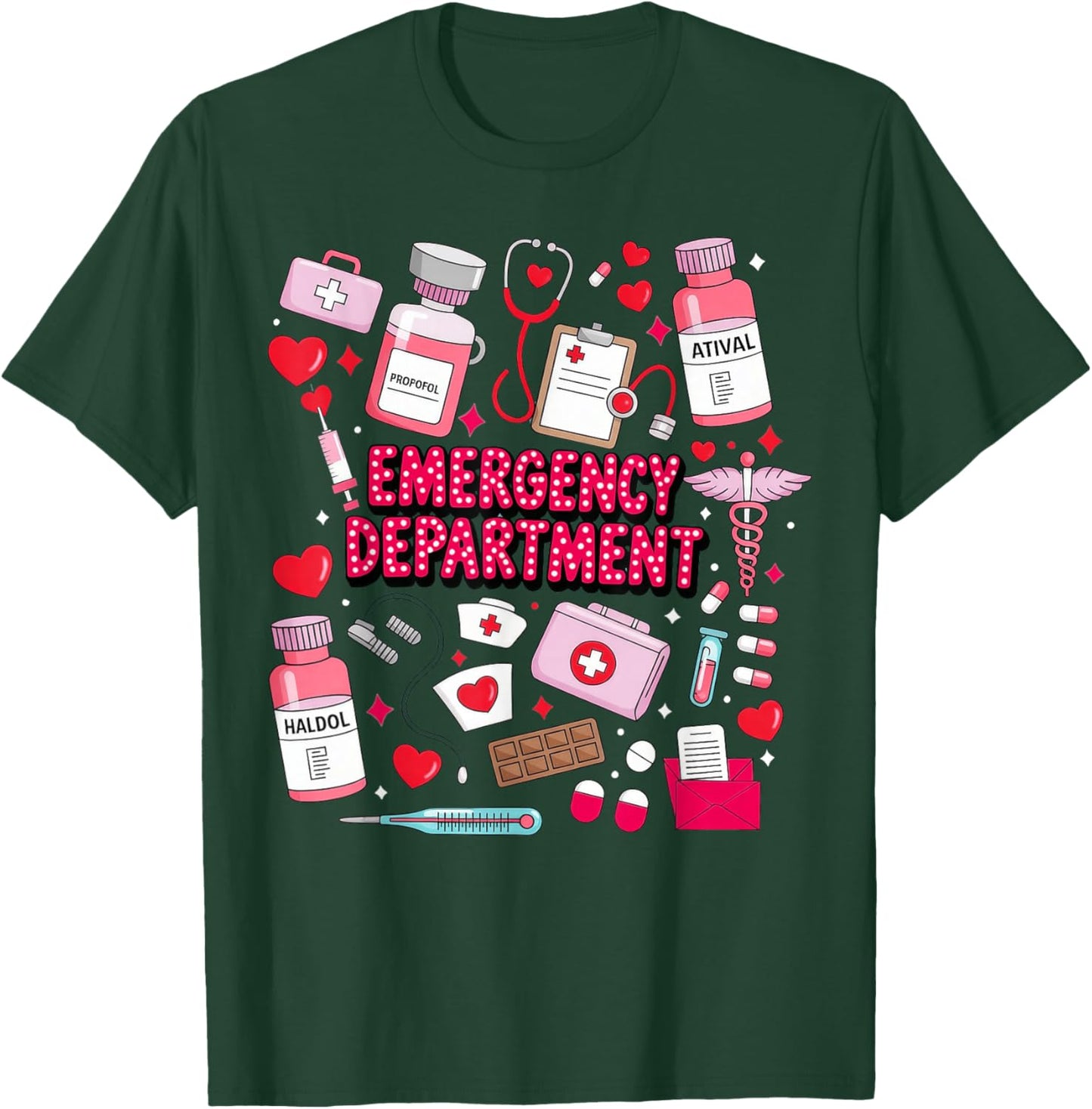 Emergency Department ED ER Nurse T-Shirt - T-Shirt | Forest